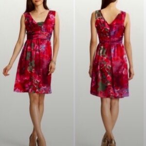 NWT Banana Republic Watercolor Silk Dress in Size 6 Petite